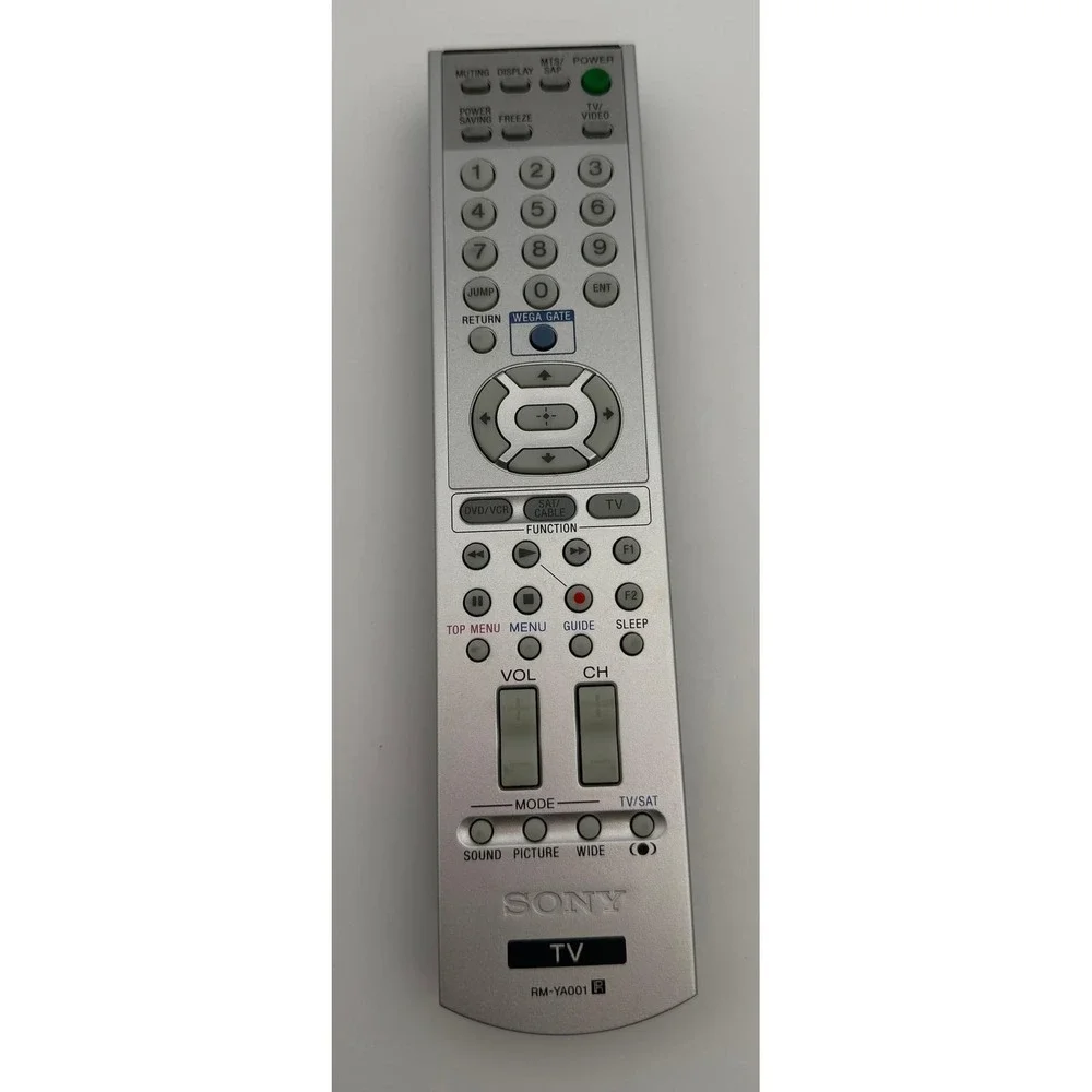 Sony RM-YA001 TV Remote Control Silver OEM Replacement Wega Gate Bravia